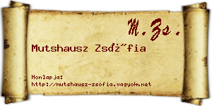 Mutshausz Zsófia névjegykártya